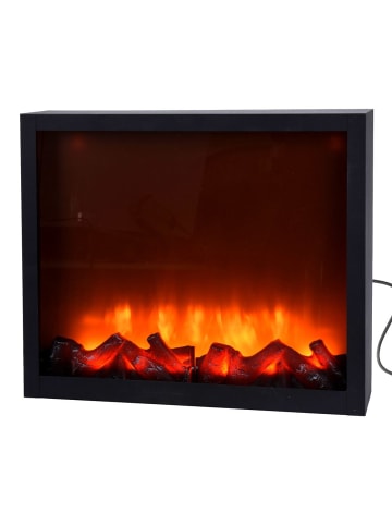 Home&Styling Collection Elektrischer Kamin LED Weihnachtsdeko in Schwarz, (B) 11 x (H) 25 x (L) 41 cm