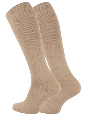 Cotton Prime® Stütz- und Reisekniestrümpfe Kompressionsstrümpfe in beige
