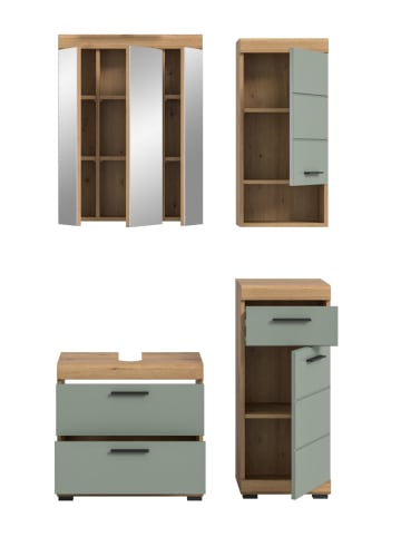 ebuy24 Badmöbelset Scout Staubgrün 112 x 34 cm
