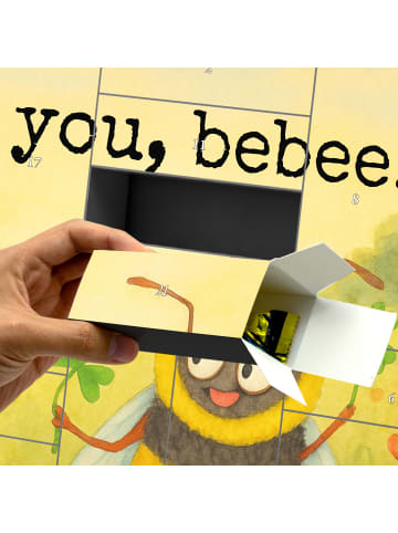 Mr. & Mrs. Panda Adventskalender Bienen Paar Design mit Spruch in Weiß