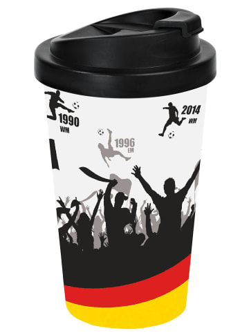 Geda Labels Coffee to go Becher Fußball EM in Schwarz - 400 ml