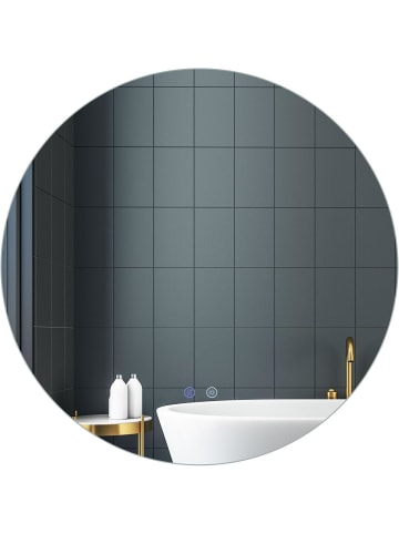 COSTWAY Spiegel mit Beleuchtung in Silber