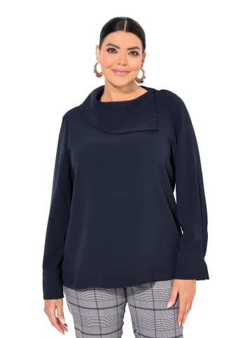 Ulla Popken Bluse in dunkles marine