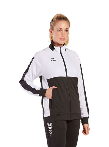 erima Six Wings Worker Jacke, Trainingsjacke in schwarz/weiss