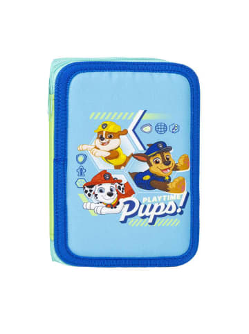 Paw Patrol 43tlg. Set: Schul Federmappe Mäppchen in Hell-Blau