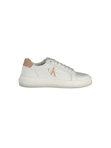 Calvin Klein Weiße Leder-Sneaker
