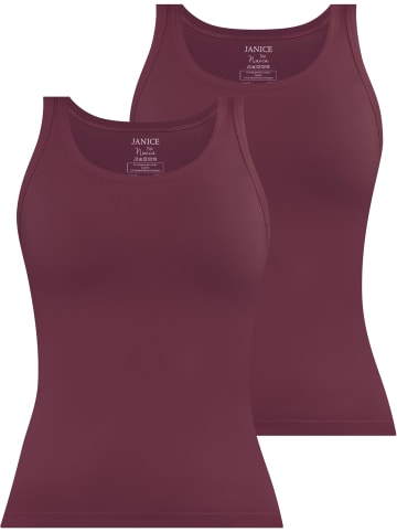 Janice 2 x Damen Top Nazca in Burgund