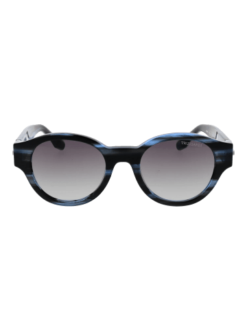 Trussardi Männer Sonnenbrille Rund Schwarz