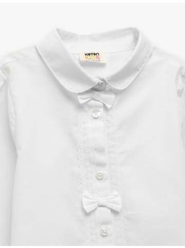 KOTON SHIRTS LS in Grauweiß