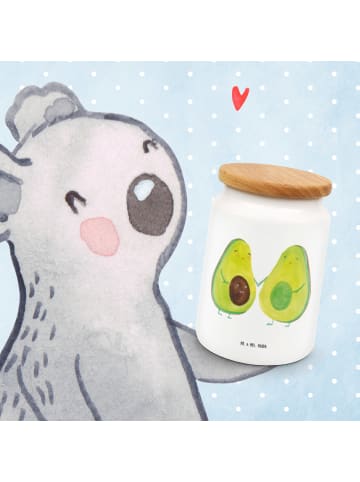 Mr. & Mrs. Panda Kaffeedose Avocado Pärchen ohne Spruch in Weiß
