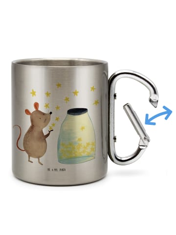 Mr. & Mrs. Panda Becher Maus Sterne ohne Spruch in Silber