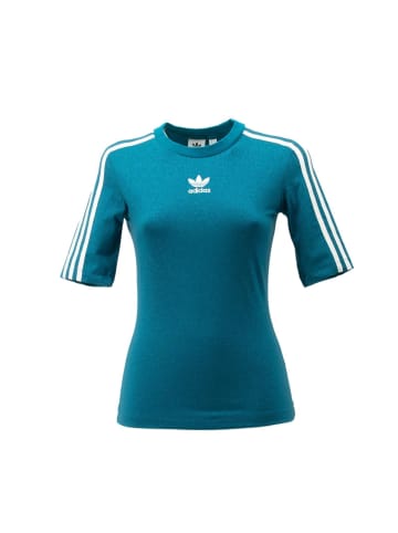 adidas Shirt Trefoil Glitter Tee in Grün