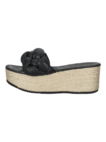 Shabbies Amsterdam Pantoletten in Schwarz/Beige