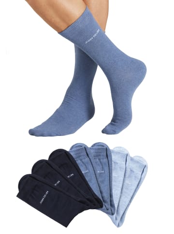 John Devin Basicsocken in 3x marine, 2x jeans meliert, 2x hell jeans meliert