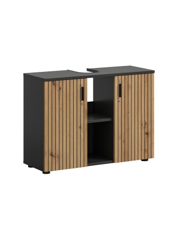 ebuy24 Waschbeckenunterschrank Mone Eiche 80 x 30 cm