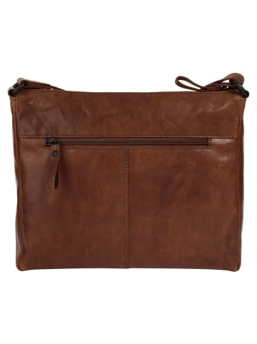 SPIKES & SPARROW Umhängetasche SHOULDER BAG echt Leder in cognac