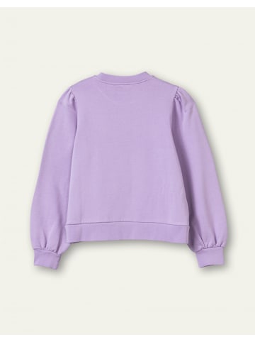 Oilily Habits Logo-Sweatshirt mit Rundhalsausschnitt und langen Ärmeln in Lila