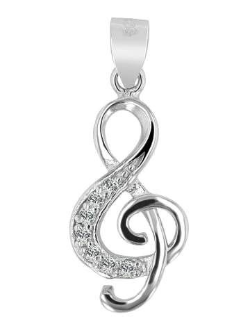 Adeliás Damen Anhänger aus 925 Silber mit Zirkonia in silber