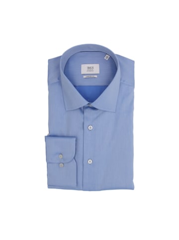 Eterna Langarm Hemd Comfort-Fit Gentle Shirt Twill in Blau