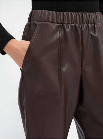 Marie Lund Kunstlederhose in schoko