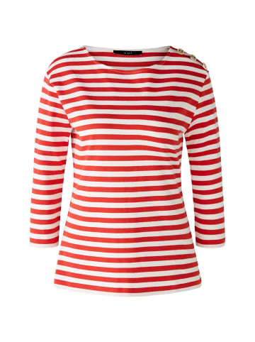 Oui T-Shirt 100% Baumwolle in red white