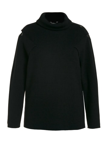 Ulla Popken Rollkragenpullover in schwarz