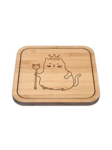 Mr. & Mrs. Panda Untersetzer Katze König ohne Spruch in Transparent