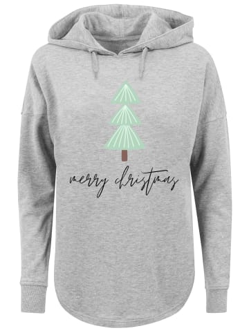 F4NT4STIC Oversized Hoodie Merry Christmas Weihnachten in grau