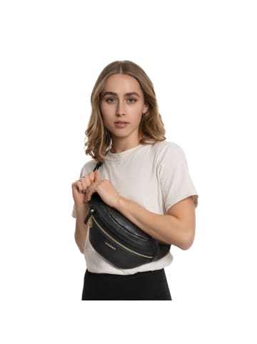 Lazarotti Bologna Leather Double-Zip Gürteltasche Leder 25 cm in black