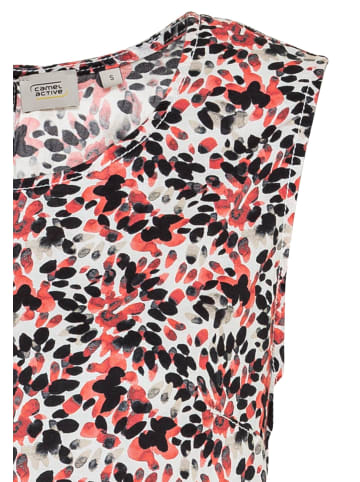 Camel Active Sommerkleid im Allover-Print in Rot-Schwarz