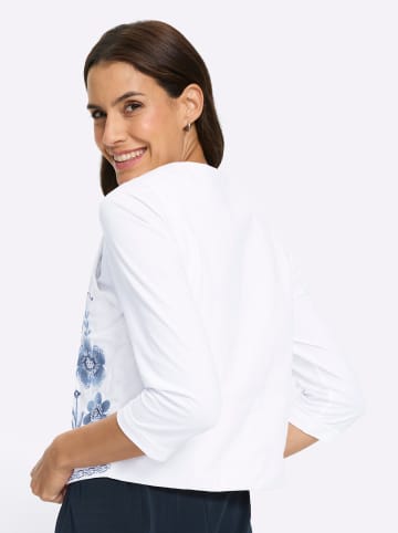 WITT WEIDEN Jeansweste in weiß-bleu-gemustert