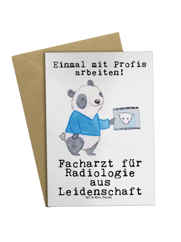 Mr. & Mrs. Panda babykarte Facharzt für Radiologie Leidenschaft ... in Weiß