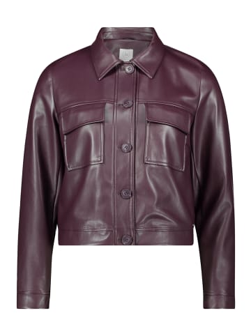 BETTY & CO Lederjacke langarm in Dark Aubergine