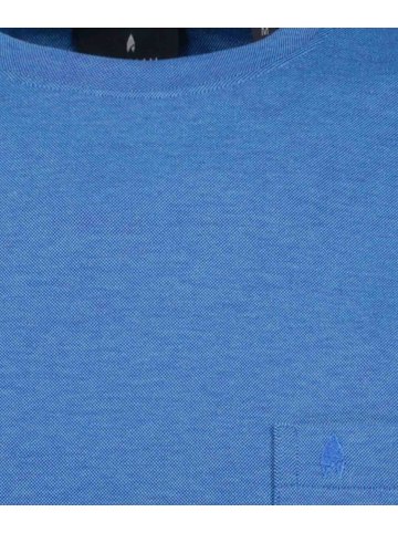 Ragman T-Shirt mit Brusttasche in Aqua