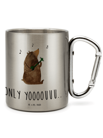 Mr. & Mrs. Panda Tasse Bär Gitarre mit Spruch in Silber