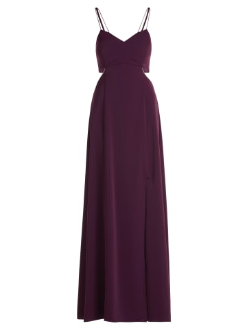 Vera Mont Abendkleid mit Cut-Outs in Shiny Aubergine