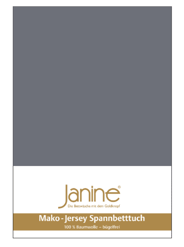 Janine Janine Spannbetttuch Mako Feinjersey 5007 in opalgrau