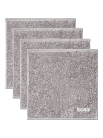 HUGO BOSS home 4er-Set Waschlappen 4er-Set Waschlappen in CONCREN