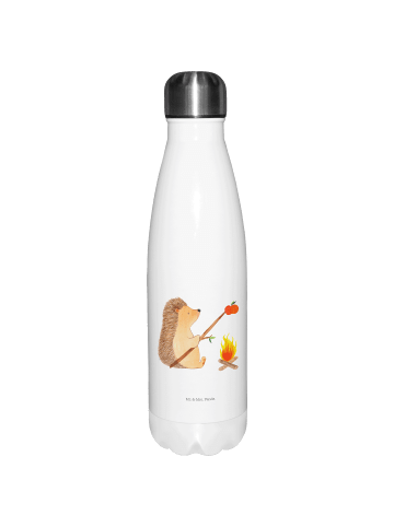 Mr. & Mrs. Panda Thermosflasche Igel Grillen ohne Spruch in Weiß