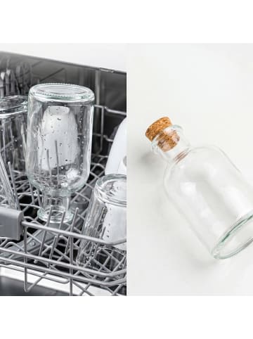relaxdays 8x Glasflaschen-Set in Transparent - 150 ml