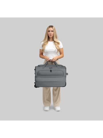 Redolz Duffle Essentials 2-Rollen Reisetasche 55 cm M mit Dehnfalte in grey