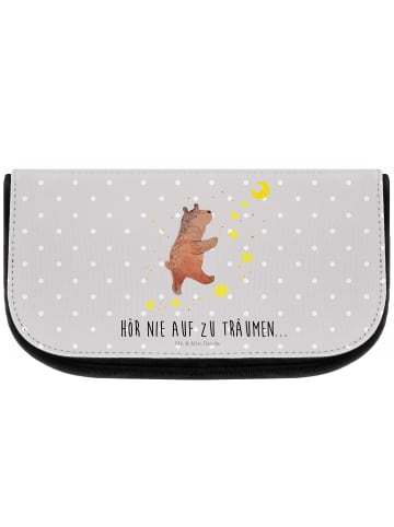 Mr. & Mrs. Panda Waschtasche Bär Träume mit Spruch in Grau Pastell