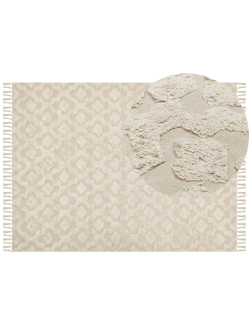 Beliani Kurzflor AKSARAY in Beige - (W) 160 x (H) 1.5 x (L) 230 cm