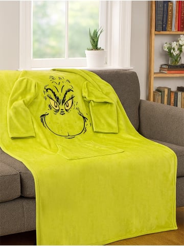 The Grinch The Grinch TV Decke mit Ärmeln und Taschen Kuscheldecke 130 x 170 cm in grün