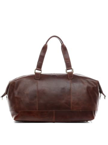 SID & VAIN Leder-Reisetasche echt Leder Weekender groß | Ledertasche braun LOGAN in braun