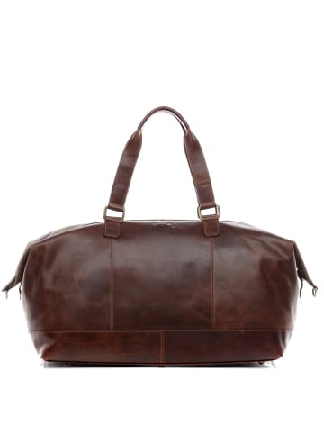 SID & VAIN Leder-Reisetasche Leder Weekender Unisex LOGAN in braun