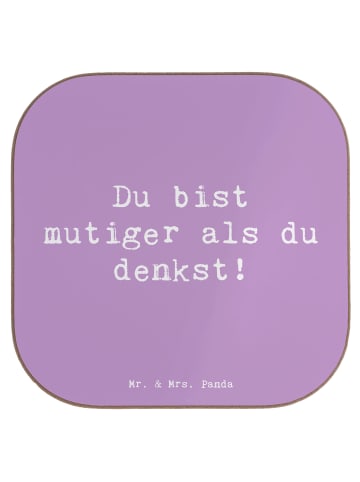 Mr. & Mrs. Panda Untersetzer Glas Spruch Alleine schlafen lernen... in Lavendeltraum