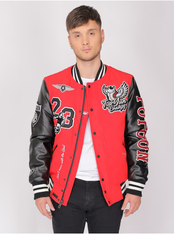 TOP GUN College Jacke TG23004 in red