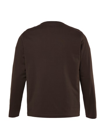 JP1880 Kurzarm T-Shirt in dunkelbraun