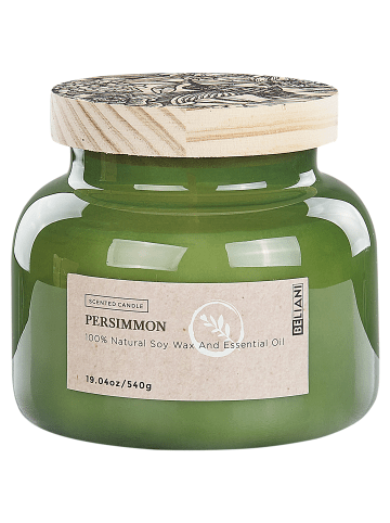 Beliani Kerze DELIGHT BLISS in Grün - (W) 10 x (H) 10 x (L) 10 cm